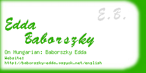 edda baborszky business card